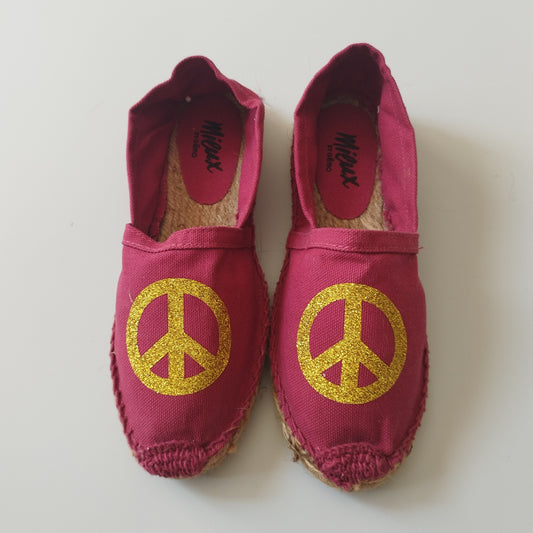 Espadrilles - Peace & Love - Édition Rose et Or