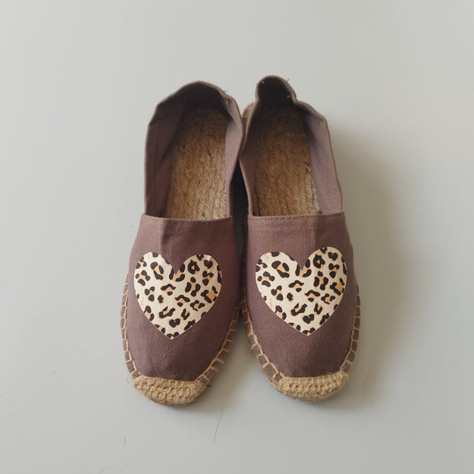 Espadrilles - Cœur Léopard